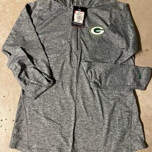Gray Nike Pullover with Green Bay Packers Logo